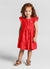 Vestido Em Cotton Maquinetado Floral