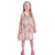 Vestido Estampado Com Babado Em Tule
