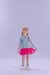 Vestido Manga Longa Jeans Chemisier Com Saia De Tule - comprar online