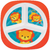 KIT TALHERES ANIMAL + PRATO COM DIVISORIAS ANIMAL FUN LEAO - koalak.kids