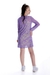 Vestido Abstrato Com Sobreposição- Lilás & Verde Limão- Mylu - comprar online