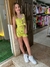 Conjunto De Cropped & Short Saia Frutas- Verde & Vermelho - koalak.kids