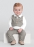 Conjunto bebê menino em sarja com linho