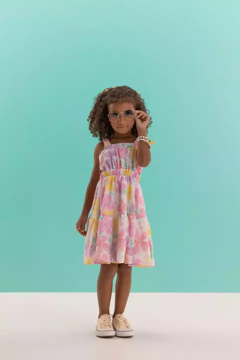 Vestido Estampado Abertura Lateral