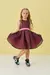 Vestido De Festa Com Organza Listrada - koalak.kids