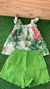 Conjunto Bata Estampada e Shorts Liso na internet