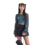 Blusa Manga Longa Canelada Com Manga Bubble