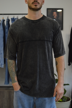 REMERA OVERSIZE OS PAKI LASER NEGRO