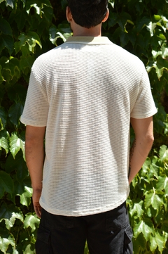 CHOMBA VESTA BLANCA/CAMEL - comprar online