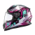 CAPACETE TEXX FECHADO HAWK GENESIS ROSA AZUL BRANC - MG Racing