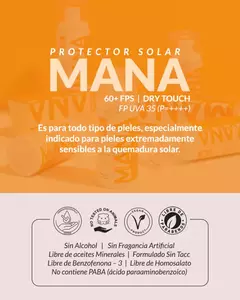 NUEVO Protector Solar Fluido FPS 60 MANA 50 ml BIOBELLUS en internet