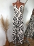 Vestido Jade Branco detalhes Preto - comprar online