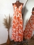 Vestido Jade Branco com Laranja - comprar online