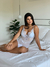 Body Ella de renda chantily Branco