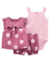 Conjunto 3 Peças Carters Poá Rosa