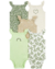 Kit 5 Body Carters Regata - Flores Verde