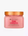 esfoliante de açúcar de karité de hibisco rosa