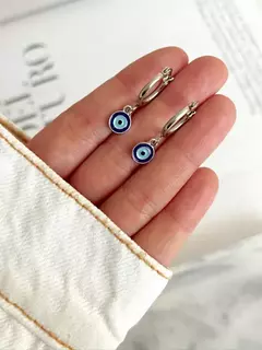 ARGOLLAS OJO TURCO ESMALTADO COLOR