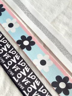 BANDOLERA BELICE TIRA COLOR (NEGRA-CON TACHAS) - AHORA VISTE FINO