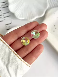 DIJE MINI CIRCULO C-ARGOLLA CRISTAL AB