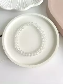 PULSERA SHINE BLANCO TRANSPARENTE (LISO)