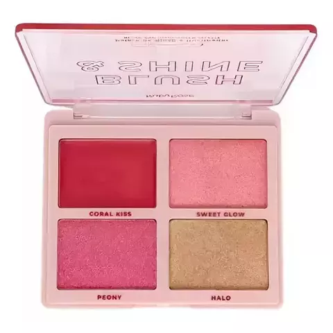 Paleta De Blush E Iluminador Blush Shine Berry Bronze Hbm1001-2 Ruby Rose