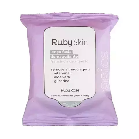 Lenço Facial Demaquilante Ruby Skin Ruby Rose
