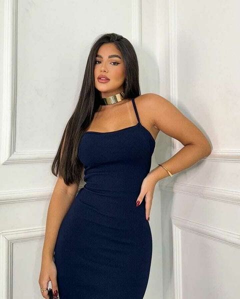 Vestido longo com amarração nas costas