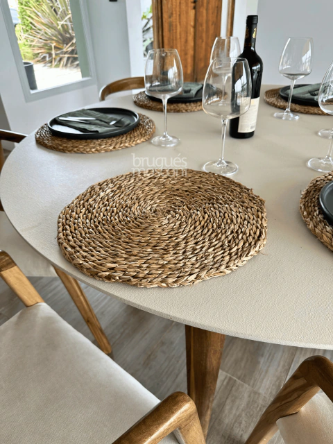 Individual Seagrass Natural – Plato de Sitio Redondo Tejido a Mano | 39 cm