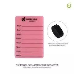 Soporte para pestañas con muñequera Cherimoya coldrose