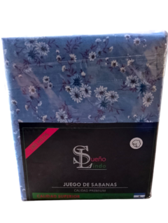 Juego de sabanas 2 1/2 plaza 180h microfibra 4 piezas