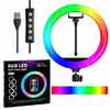 Aro de luz rgb multicolor 26cm (muchas tonalidades y varios niveles de intensidad)