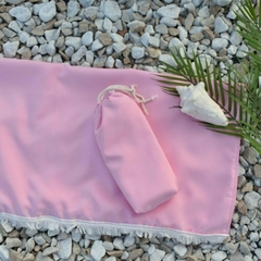 Lona + bolsito 1,40cm x 70cm tela rosa tropical mecánico