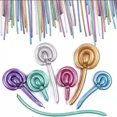 globos crome largos x10u dorado disponible