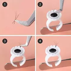 pack x100 anillos ranurados para pegamento
