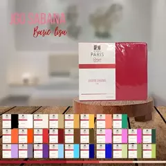 Sábana blanco París en rojo 1 1/2 plaza microfibra (3 pzs)