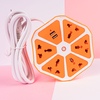 Zapatilla hexagonal naranja 5 enchufes tomacorrientes+ 2 usb