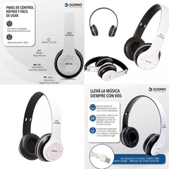 Auriculares inalámbricos Bluetooth blancos
