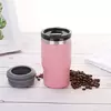 Vaso térmico doble acero frío -calor doble tapa para bebida fría y caliente en rosa bebé disponible 420ml