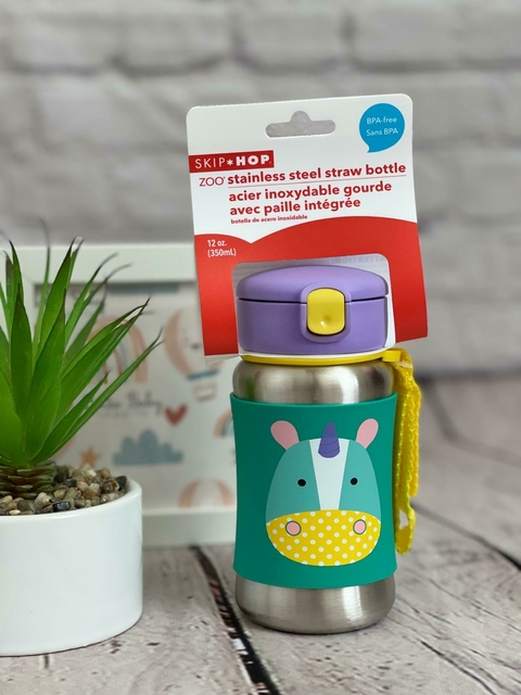 Garrafa Skip Hop Zoo Aço Inoxidável Unicórnio