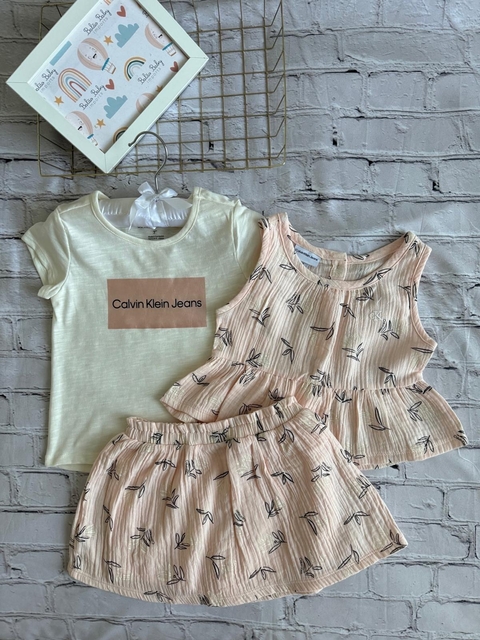 Calvin Klein Conjunto de 3 peças de blusa e short