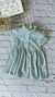 Vestido Oxford de malha listrada para bebês meninas
