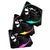 Kit 3 Cooler Fan + Controladora Para Gabinete Sangue Frio 3 Argb Black Vulcan 120mm PCYES na internet