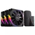 Kit 3 Cooler Fan + Controladora Para Gabinete Sangue Frio 3 Argb Black Vulcan 120mm PCYES