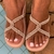 Imagem do Birk papete rasteira sandália feminina com Strass Brilhos Cruzados