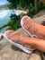 Birk papete rasteira sandália feminina conforto ABS regulagem modelo Isabel Strass e Brilho