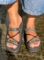 Imagem do Birken papete rasteira sandália feminina Modelo Luxo Strass Brilho