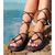 Birk rasteira sandália feminina conforto com AMARRAÇÃO de brilho STRASS - Pripper Shoes