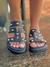 Birken Sandália Conforto Feminina Modelo Blogueira Bolinhas Metalizadas na internet