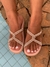 Birk papete rasteira sandália feminina com Strass Brilhos Cruzados - Pripper Shoes